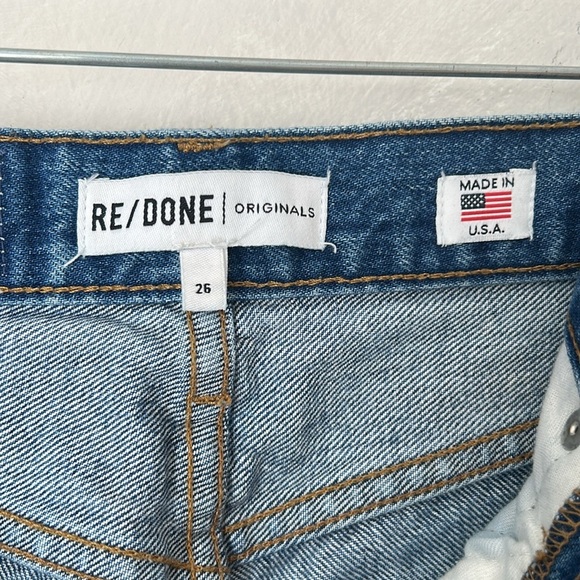 Re/done high rise Wide Leg Crop blue jeans size 26 - Picture 8 of 10
